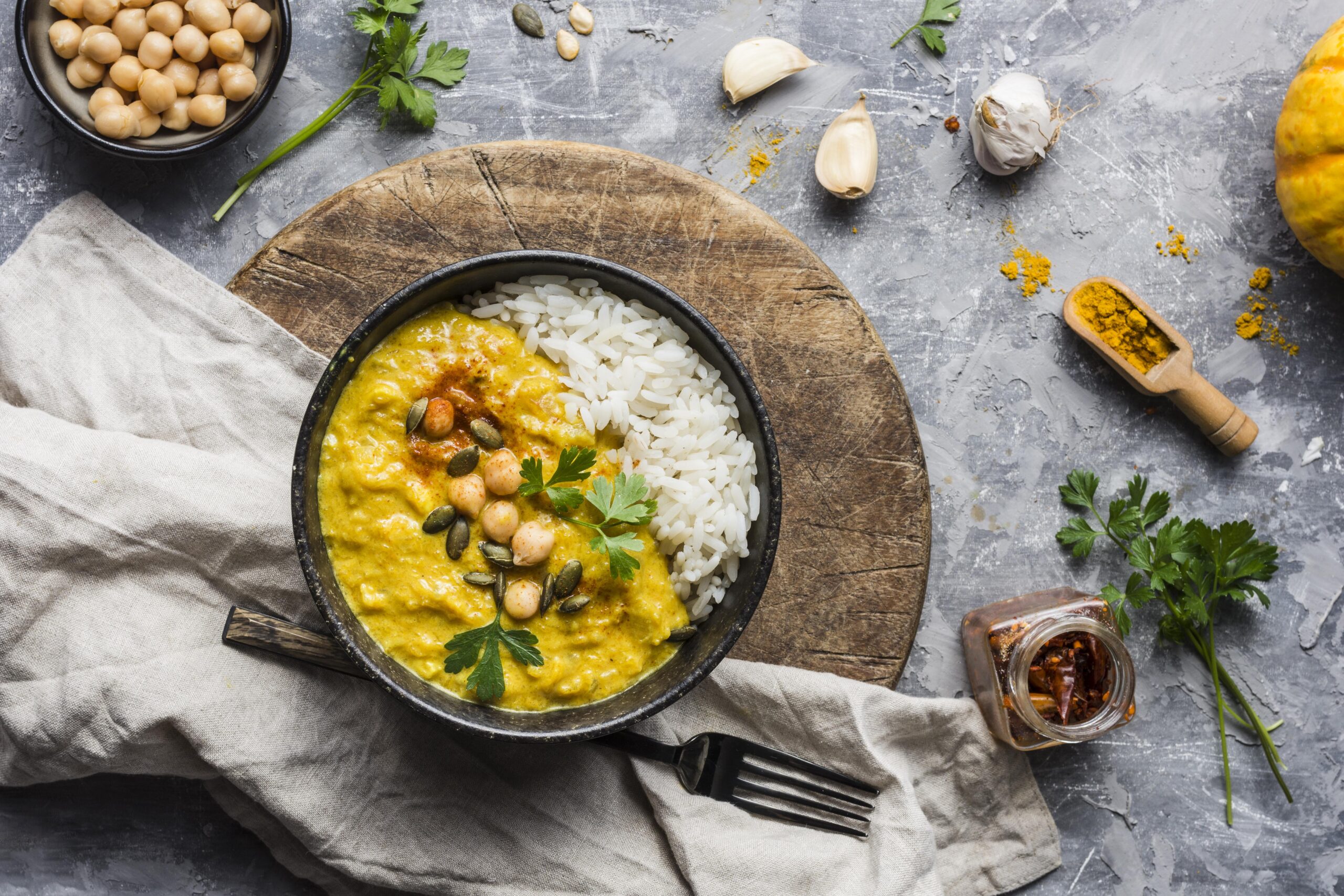 Kikkererwtencurry met groenten
